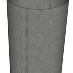 D630 WELDED DUCT X 970mm X 1.5mm BLACK STEEL