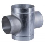 CROSS 250-250-250 GALVANISED SYMETRIC WITHOUT GASKET ANGLE-90